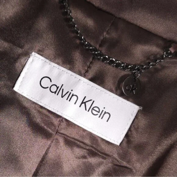 NWT Calvin Klein Hooded Faux Fur Super Soft Jacket‎ Full Zip Size MEDIUM